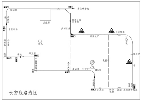 最新长治科目三路线图